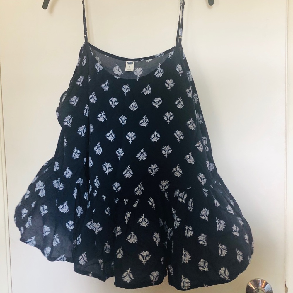 Strappy Navy Blouse
